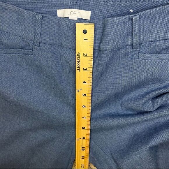 Loft Blue Tweed Print Cropped Pants. The Riviera Pant. Sz 8. Great Condition! - Picture 10 of 10